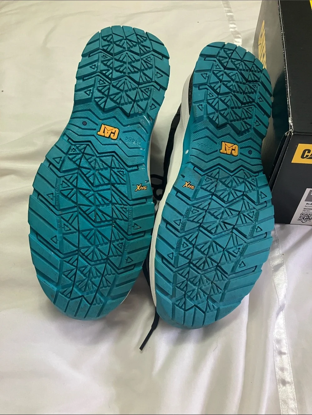 Caterpillar Black and Teal Athletic Sneakers